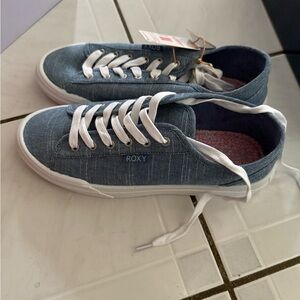 Roxy Denim Blue Sneakers with White Laces